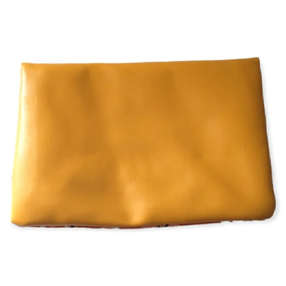 Rachel Pally Zahara Clutch Envelope Folding Floral Orange Blossoms Vegan Leather